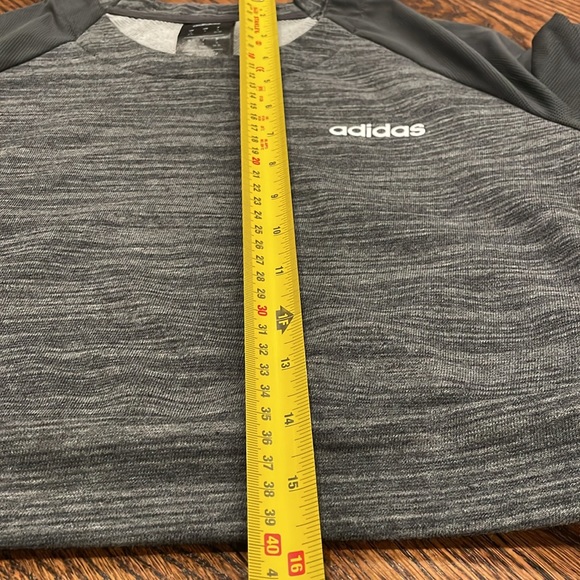 Adidas sz S Climalite Xpressive cropped sweatshirt space age gray mesh shoulders - Picture 8 of 10